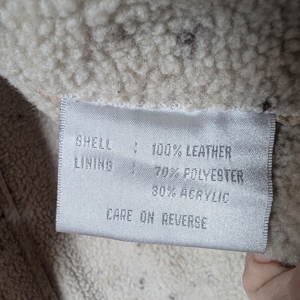 Faux Shearling Lined Genuine Suede Coat - Picture 7 of 8